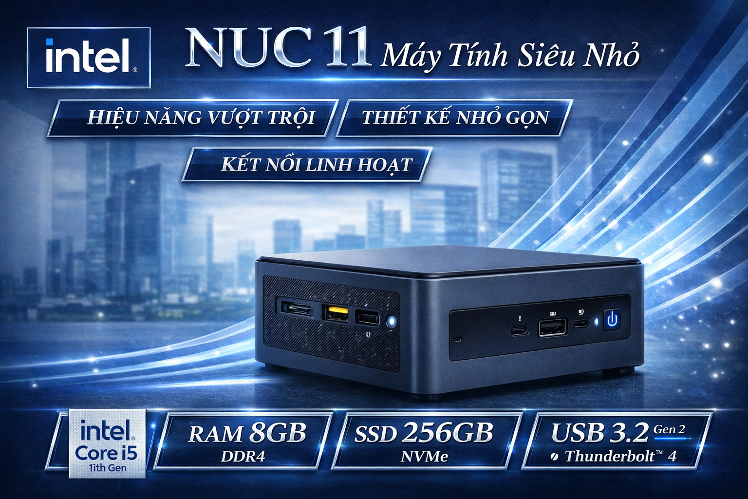 Intel NUC11TNKI5 | Core i5-1135G7 | Ram DDR4 8GB | SSD Nvme 256GB